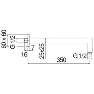 Кронштейн для верхнего душа Nobili AD138/24CR хром