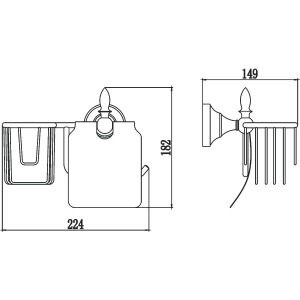 Держатель туалетной бумаги Savol 68 а S-L06851A хром, с держателем освежителя воздуха