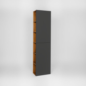 Шкаф-пенал VIANT Бостон подвесной, дуб вотан, графит