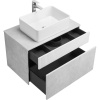 Мебель для ванной AQUATON Марбл 80 слэйт, белая матовая, раковина 32700B000