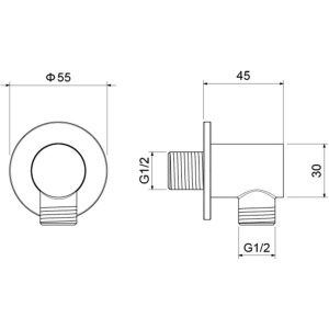 Шланговое подключение Aquatek AQ2456CR хром