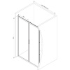 Душевая дверь в нишу AM.PM Gem Solo W90G-100-1-195BM 100 см