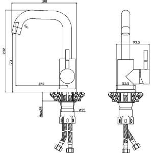 Смеситель для раковины Olive'S Balear 13105BL