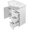 Тумба с раковиной Emmy Милли 80 белая глянцевая, 3 ящика