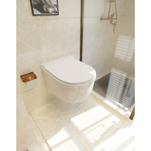 Унитаз подвесной AQUAme AQM2006 безободковый, с микролифтом