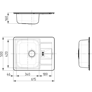 Мойка кухонная Alveus Line 60