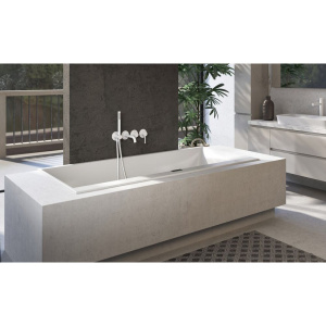 Смеситель для ванны с душем Timo Saona 2314/16YSM С ВНУТРЕННЕЙ ЧАСТЬЮ, матовый белый