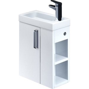 Купить Тумба с раковиной IDDIS Torr 40 R, подвесная, белая в Москве с доставкой Тумба с раковиной IDDIS Torr 40 R, подвесная, белая