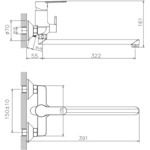 Универсальный смеситель Haiba HB557-8