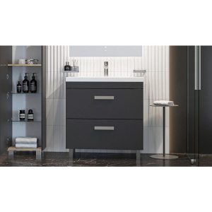 Купить Тумба с раковиной Velvex Orlando 80 серая в Москве с доставкой Тумба с раковиной Velvex Orlando 80 серая