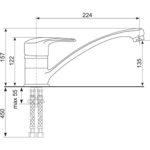 Смеситель для кухни Ulgran Quartz UQ-004 уголь