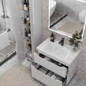 Мебель для ванной SanStar Lanciano 60 напольная, белая, раковина Dreja Грейс 60