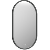 Зеркало DIWO Казань 45 серое, с подсветкой, овальное, в стиле лофт, сенсорное управление