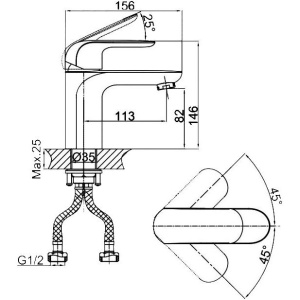 Смеситель для раковины D&K Gondolla DA1022118