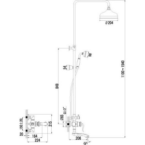 Купить Душевая стойка Lemark Brava LM4762G в Москве с доставкой Душевая стойка Lemark Brava LM4762G