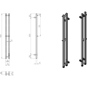 Купить Полотенцесушитель электрический Двин X-2 plaza neo 120х80, белый в Москве с доставкой Полотенцесушитель электрический Двин X-2 plaza neo 120х80, белый