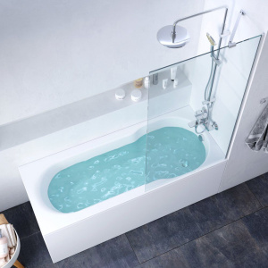 Шторка на ванну AM.PM Gem W90BS-080-140CT стекло прозрачное