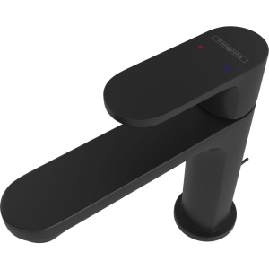 Смеситель для раковины Hansgrohe Rebris S 72517670 с донным клапаном, черный матовый