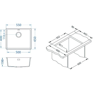 Мойка кухонная Alveus Omni Granital 30 concrete