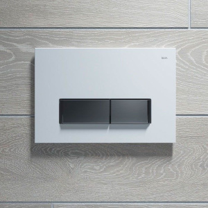 Кнопка смыва IDDIS Uniglass UNG02WCi77 стекло, белая/хром