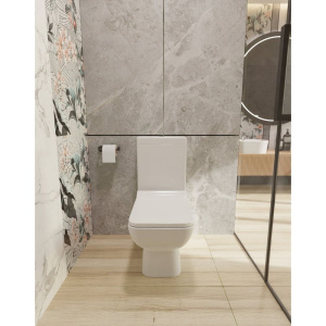 Купить Унитаз-компакт AQUAme AQM1004 безободковый, с микролифтом в Москве с доставкой Унитаз-компакт AQUAme AQM1004 безободковый, с микролифтом