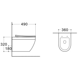 Унитаз подвесной с сиденьем микролифт Aquatek Лея AQ1199T-00 безободковый