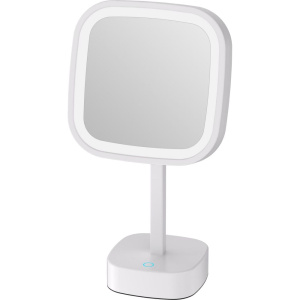 Косметическое зеркало Java S-M331W с подсветкой, поворотное, белое
