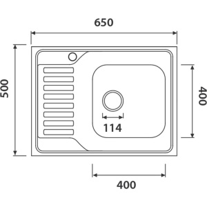 Купить Мойка кухонная Kaiser KSS-6550R R в Москве с доставкой Мойка кухонная Kaiser KSS-6550R R
