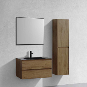 Тумба с раковиной Vincea Luka 80 2 ящика, дуб табак