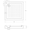 Поддон для душа BelBagno Tray 90х90 с сифоном