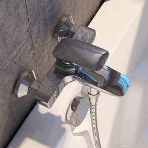 Смеситель для ванны с душем IDDIS Stone STOSB00i02WA