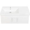 Тумба с раковиной La Fenice Cubo 90 L, белая, ручка белая