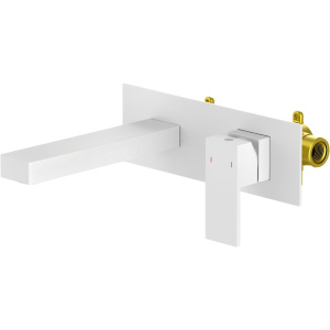 Купить Смеситель для раковины Timo Selene 2071/16SM С ВНУТРЕННЕЙ ЧАСТЬЮ, матовый белый в Москве с доставкой Смеситель для раковины Timo Selene 2071/16SM С ВНУТРЕННЕЙ ЧАСТЬЮ, матовый белый