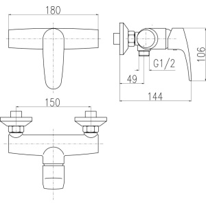 Смеситель для душа Rav Slezak Amur AM781.5