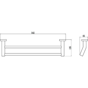 Полотенцедержатель Savol 87 S-508748 двойной, 50 см