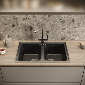 Мойка кухонная Domaci Бьелла DMC-15 черная