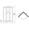 Душевая кабина Niagara Classic NG-6501-14P 90x90 см, с подсветкой и FM-радио