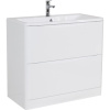 Тумба с раковиной BelBagno Acqua 80 напольная, bianco lucido