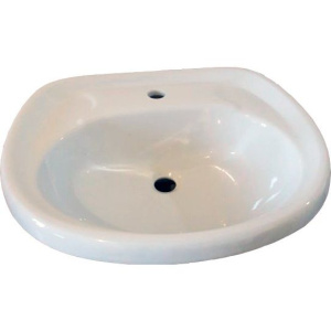 Комплект Раковина Santeri Воротынский на одно отверстие + Пьедестал + Смеситель Rossinka Y + Сифон Wirquin Минор с отводом для стиральной машины