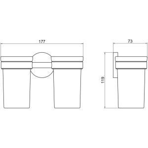 Стакан для ванной Aquatek Европа AQ4117BGM оружейная сталь