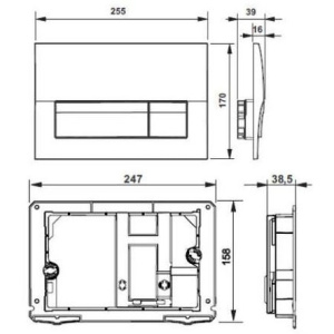Кнопка смыва Roca Active 8901170B1 хром