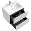 Тумба с раковиной AQUATON Сохо 60 подвесная, белая глянцевая