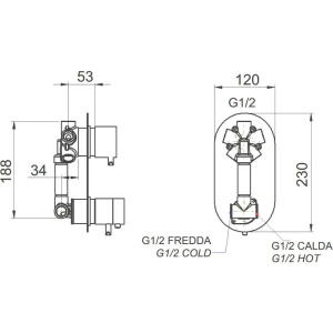 Купить Термостатический смеситель Remer Elegance NT94 С ВНУТРЕННЕЙ ЧАСТЬЮ, для ванны с душем, 4 потребителя в Москве с доставкой Термостатический смеситель Remer Elegance NT94 С ВНУТРЕННЕЙ ЧАСТЬЮ, для ванны с душем, 4 потребителя
