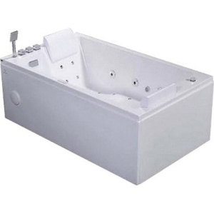 Акриловая ванна Orans BT-62115BL 170x100 см, с гидромассажем, с каркасом, с экранами, со сливом-переливом, со смесителем, с подголовником, для двоих