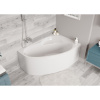 Акриловая ванна Vagnerplast Flora R 150x100 см, угловая, с каркасом, ультрабелая, асимметричная