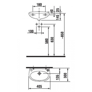 Купить Раковина подвесная Jika Lyra 40 1527.1.000.106.1 белая в Москве с доставкой Раковина подвесная Jika Lyra 40 1527.1.000.106.1 белая