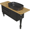 Тумба с раковиной STWORKI Prestige 140 black matt
