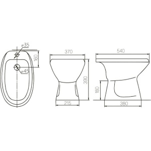 Купить Биде напольное Rosa Люкс в Москве с доставкой Биде напольное Rosa Люкс