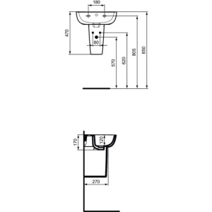 Купить Полупьедестал Ideal Standard Esedra Guest T290301 в Москве с доставкой Полупьедестал Ideal Standard Esedra Guest T290301
