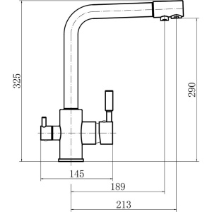 Смеситель для кухни Fashun A4352-21 с краном для питьевой воды, бронза